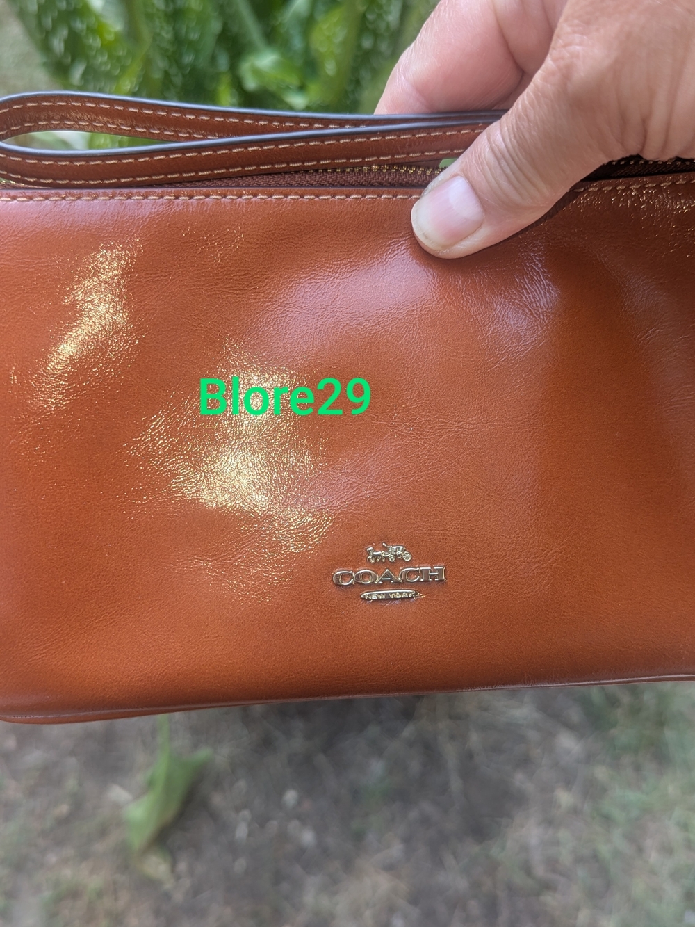 Coach Ashton Wristlet CDY04 glazed leather/Im/Cinnamon - Picture 5 of 5